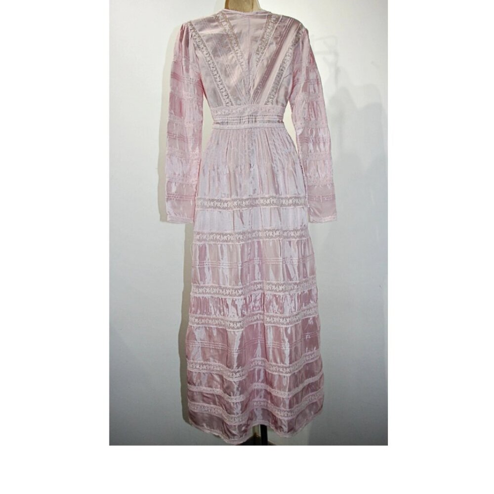 LoveShackFancy Ellitia Victorian Lace Buttoned Maxi Dress in Light Lilac 2  $695 - Picture 13 of 16